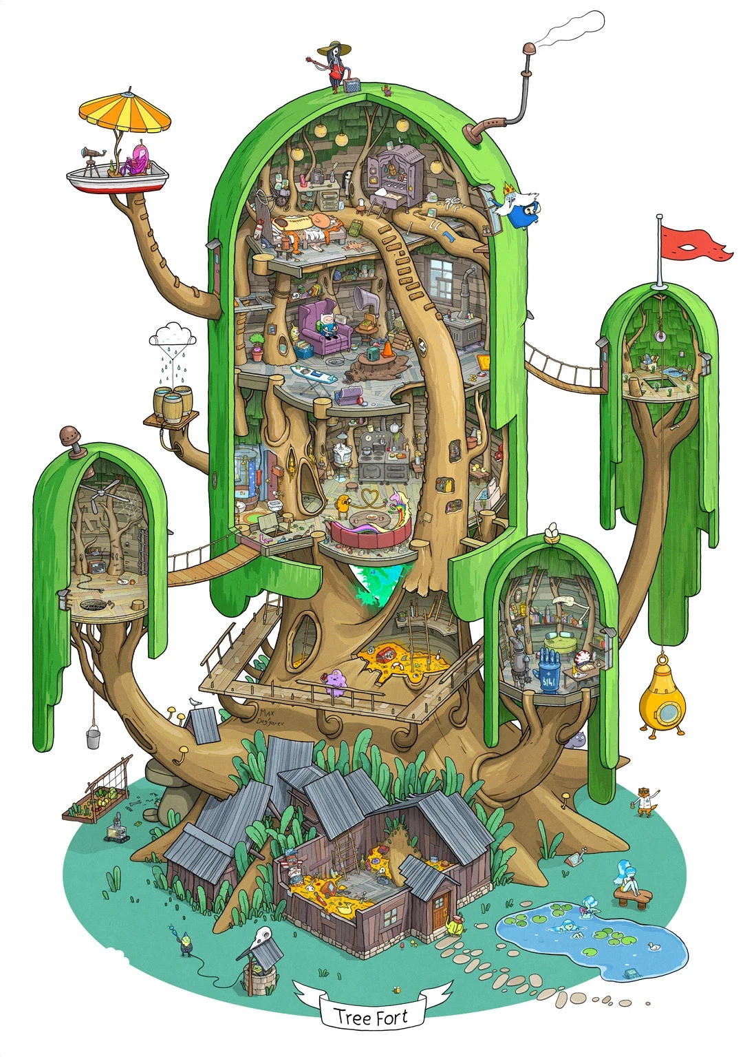 Tree Fort by Max Degtyarev